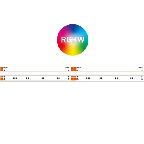 Striscia LED 5 Mt COB 24V 896 LED/mt IP20 RGBW Professional Line