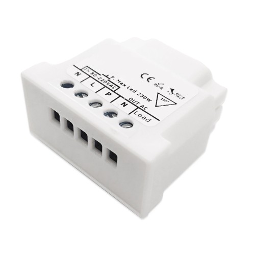 TRIAC Dimmer 220V + PUSH N.O. 1A - NO EFFETTO FLICKERING