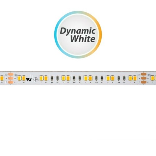 Striscia LED 5 Mt SMD 2835 24V 120 LED/Mt IP20 6.500 Lm Bianco Dinamico ULTRAWARM