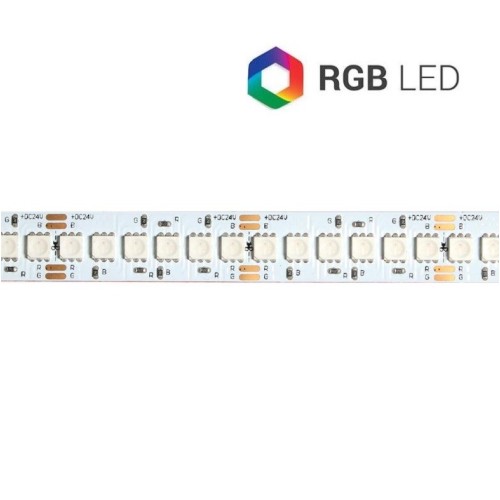 Striscia LED RGB 5Mt 180 LED/Mt 900LED IP20 PCB 12mm Professional Line