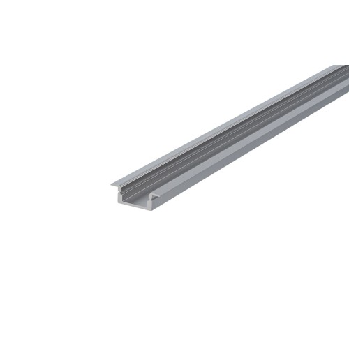 Kit Completo Barra Alluminio da Incasso Titanio 2Mt per Strip LED